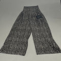 NORMA KAMALI High Waist Pleat Pant Women's Sz S/32 Chocolate Glenn Plaid Tweed