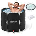 66 Gal Foldable Ice Bath Tub with Lid for Adult