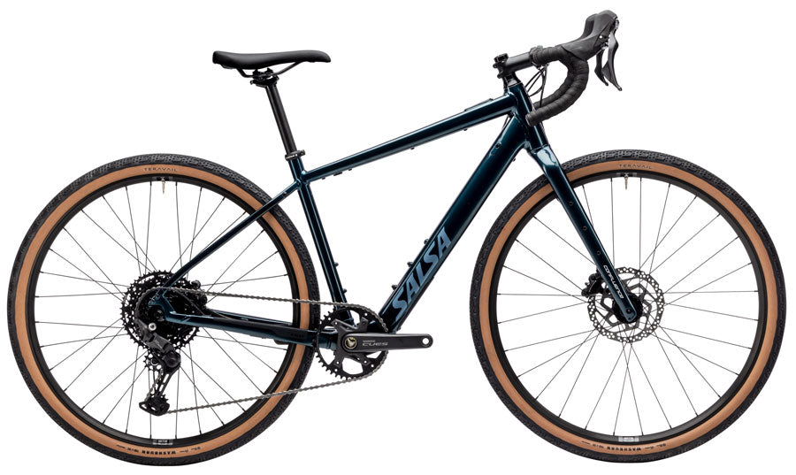 Salsa Confluence Drop Bar Cues 10 eBike - 700c Aluminum Midnight Blue 55cm
