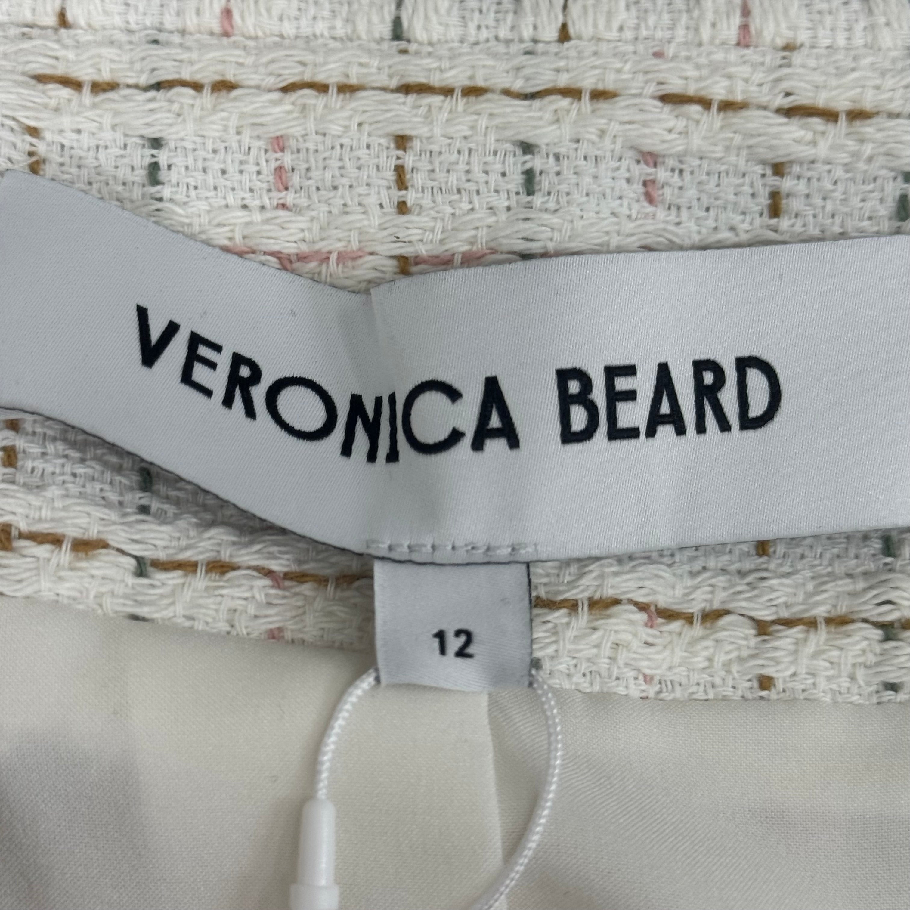 VERONICA BEARD Women's Diego Dickey Jacket Sz-12 Ivory/Multi 2406TW651509
