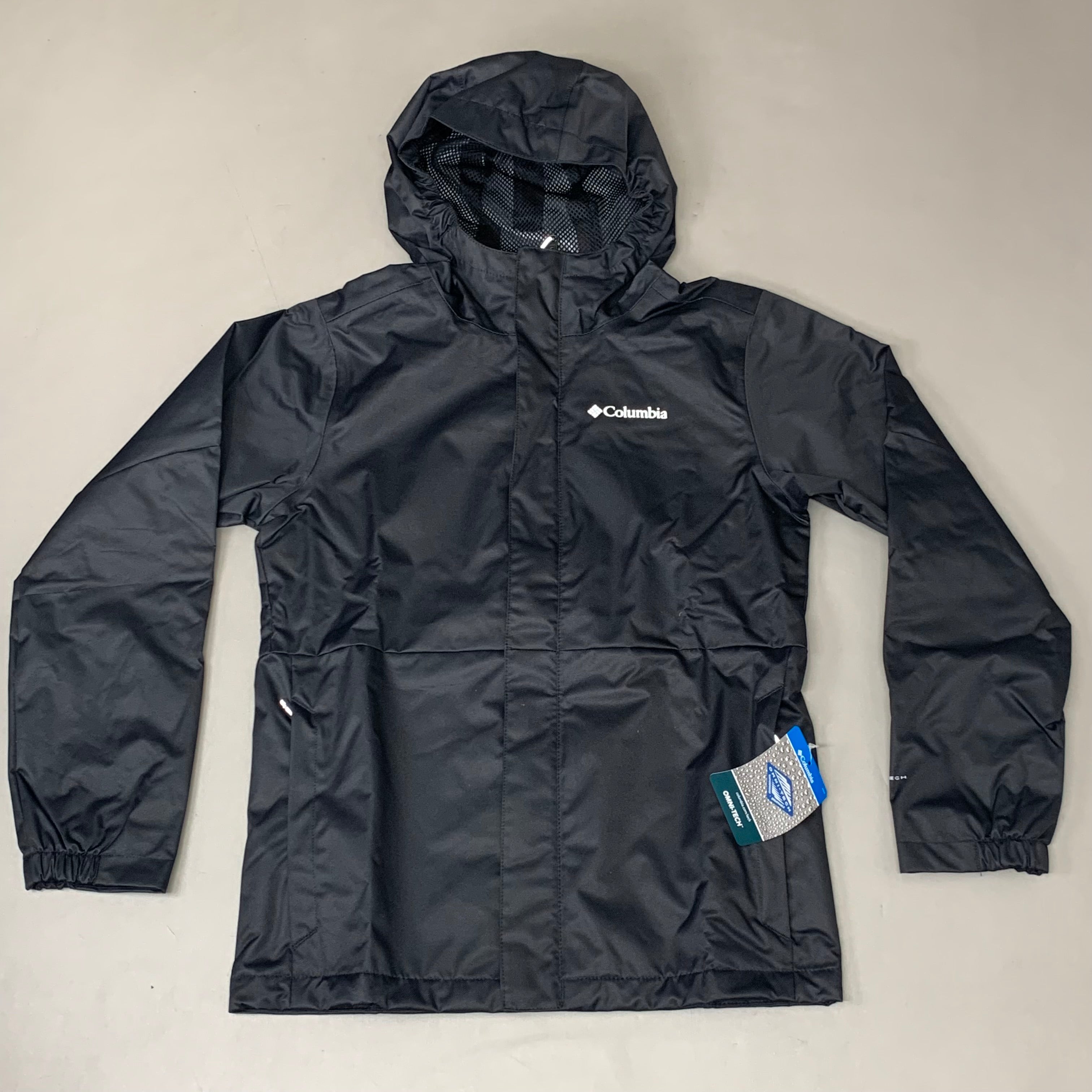 COLUMBIA Reflective Detail Hikebound Jacket Boys Youth Sz M Black SB6647-010
