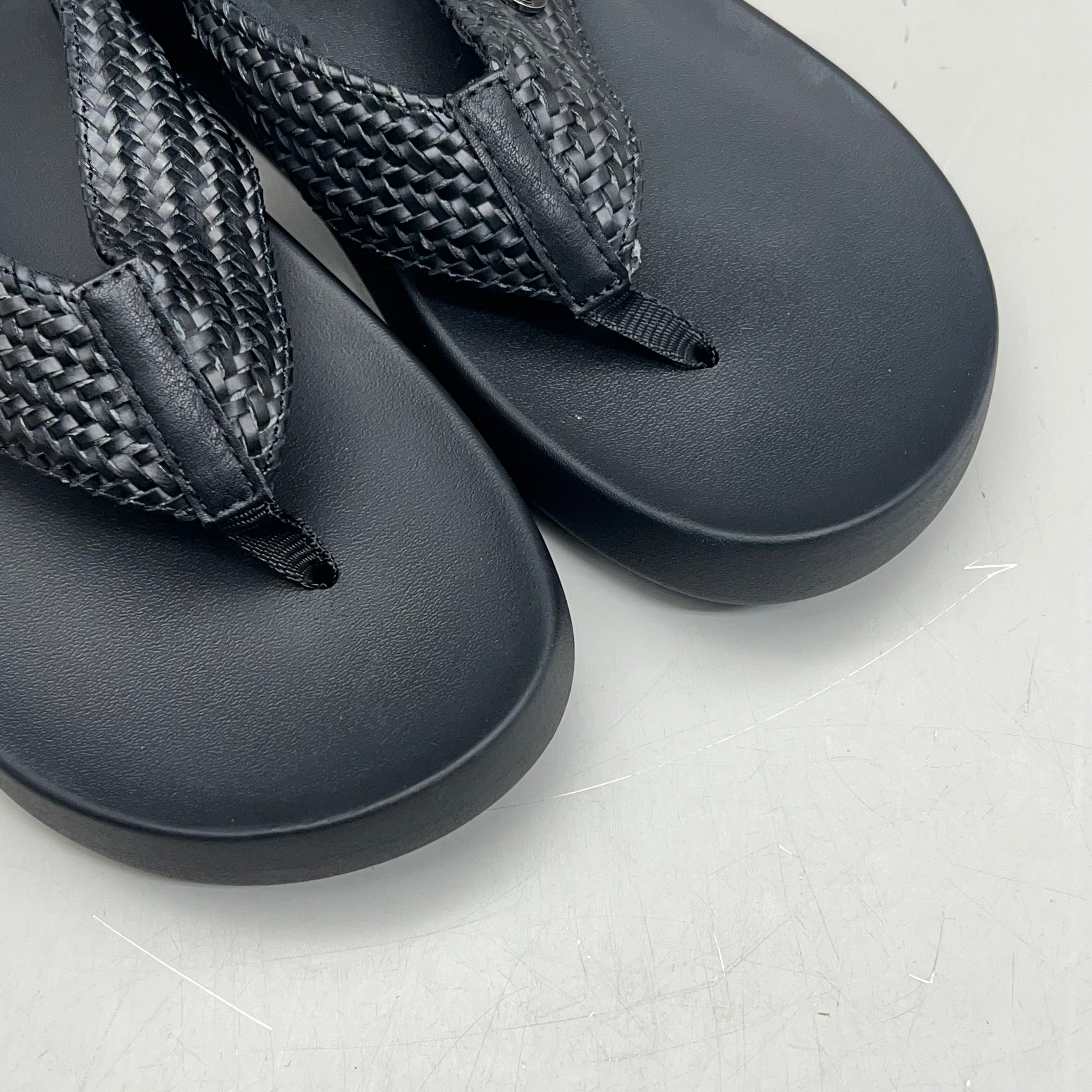 COBIAN Palmilla Braided Synthetic Leather Strap Sandals Women's Sz 8 EU 38.5 Black PAL25-001-08