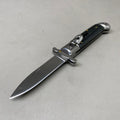 ZA@ ARMED FORCE TACTICAL Handcrafted OTF Pocket Knife 3.5" Blade 8" KnifeBlue Wood ST-10BK