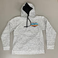 LONEROCK Helen Georgia Tie Hoodie Sz Small White/Grey