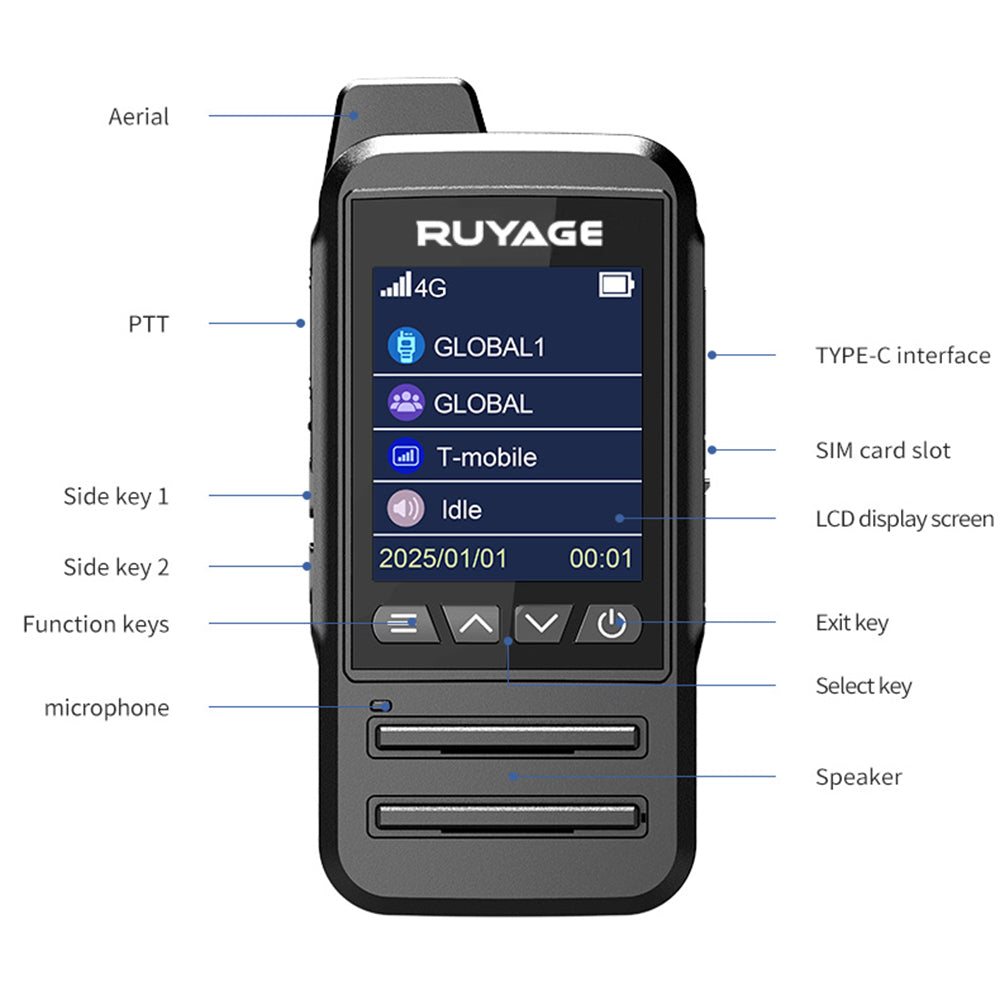 Ruyage Radio Nationwide PTT Waterproof Walkie-Talkie(CT68)