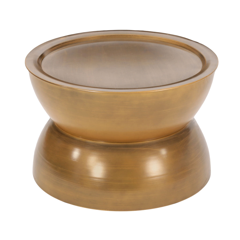 Sparling Modern Iron Hourglass Coffee Table