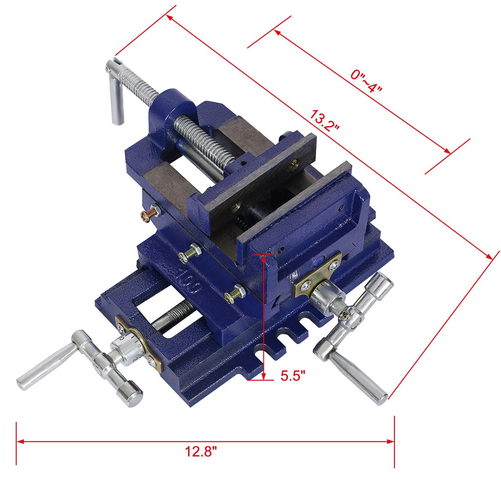 Industrial Quality Cross Slide Vise, Drill Press Metal Milling 2 Way X - Y