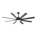 Ceiling Fan With Dimmable LED Light, 8 Blades, Smart Remote Control, Reversible DC Motor - Matte Black