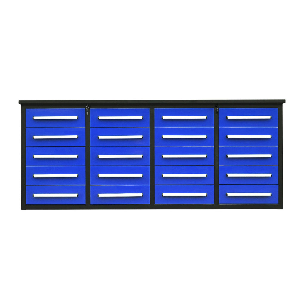 7ft Heavy Duty Garage Workbench Cabinet with 20 Drawers