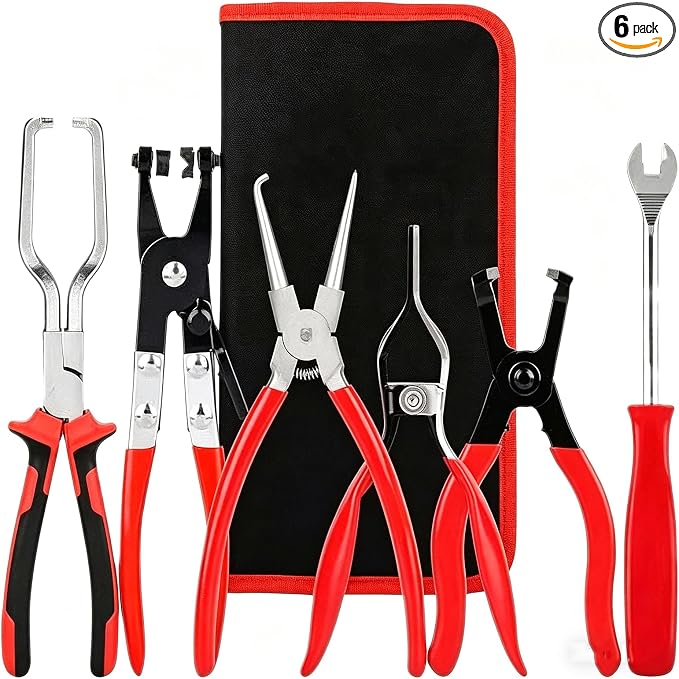 6PCS Hose Clamp Pliers Set,Hose Clamp tool kit