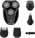 Remington Balder 3 Head Shaver Dual-Track Cutting Heads Multi-Directional Pivot 45 Minute Run Time 100 Percent Waterproof Complete Grooming Kit with Beard Trimmer Nose and Ear Trimmer