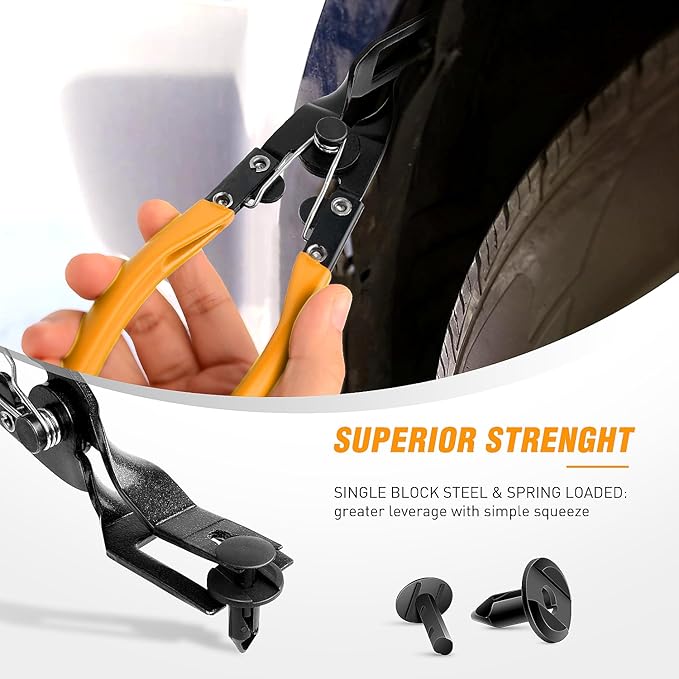 GOOACC Auto Trim Removal Tool Set 3Pcs No Scratch Pry Tool Kit with Storage Bag for Car Body Clips Door Panel Car Clips Dashboard Repair Yellow
