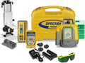 Spectra Precision HV1305GC Laser Kit with HL760U Receiver, RC402N Remote, M302 Wall Mount & Accessories — IP66, ±1.5 mm Accuracy, 1,200 m Range - Green Beam - Small Case