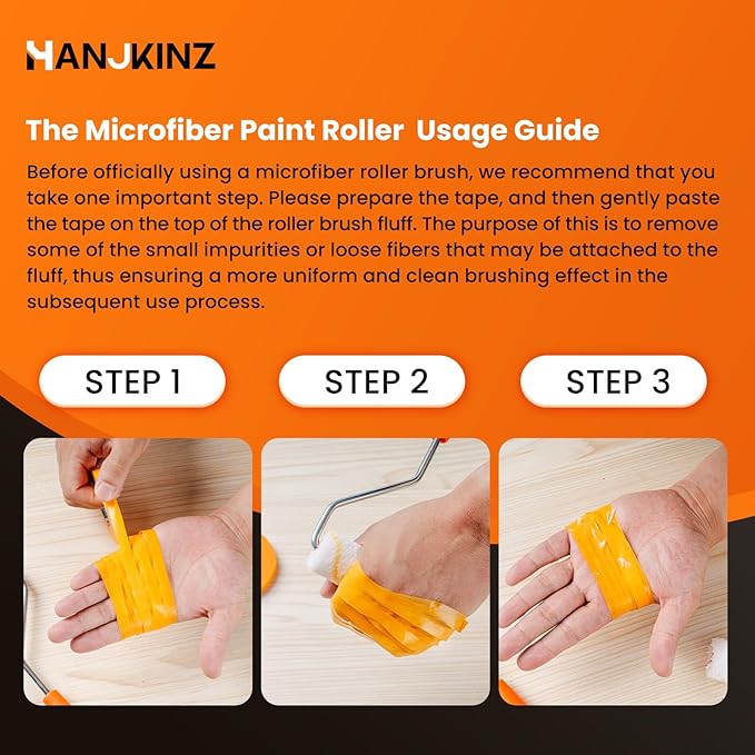 24 Pack Microfiber Paint Roller 4 Inch, Mini Paint Roller Covers, 3/8 Inch Nap, Small Paint Rollers for House Painting with Paint Roller Frame, Wall Painting Tool
