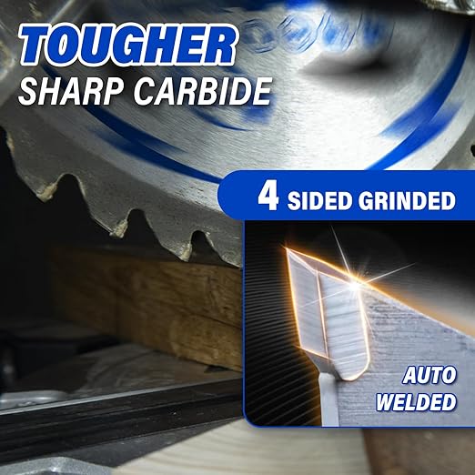 10 Pack 7-1/4 Inch 24T Circular Saw Blade for Wood 5/8" Arbor | TCT ATB Saw Blades for Cutting Various Wood, Plastic Plastic, PVC, Acrylic and Composite Materials