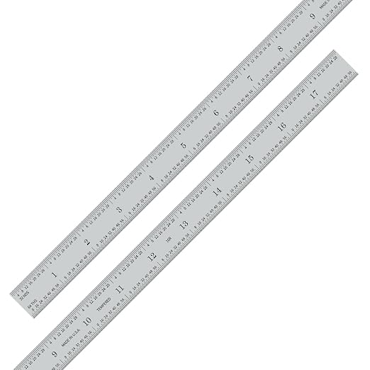 PEC Tools 18" Flexible Steel Rule, Designed for High-Accuracy Industrial Environments, Made in USA