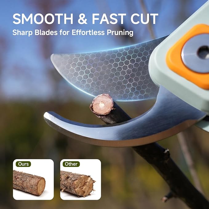 PrunePro Pruning Shears for Gardening - 8" Professional Bypass Hand Pruner Up to 1 Inch Cut Capacity Sharp Stainless Steel Blade Garden Scissors Plant Flower Garden Clipper 1 Pack