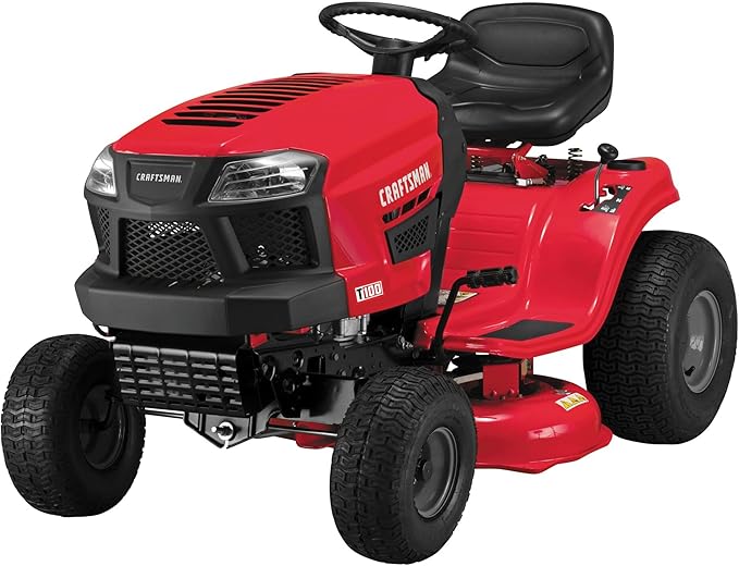 CRAFTSMAN 36" Gas Riding Lawn Mower with 11.5 HP* Briggs and Stratton Single-Cylinder Engine, Gas Lawn Tractor with 7-Speed Transmission, Red/Black (13AC77XYA93)