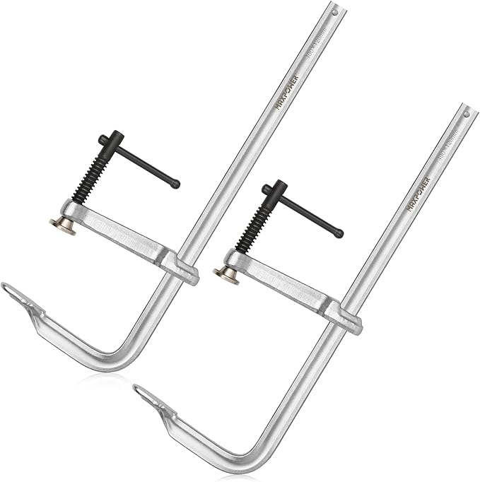 MAXPOWER 16-inch F Clamp, 4-3/4" Throat, Forged Full Steel Bar Clamp