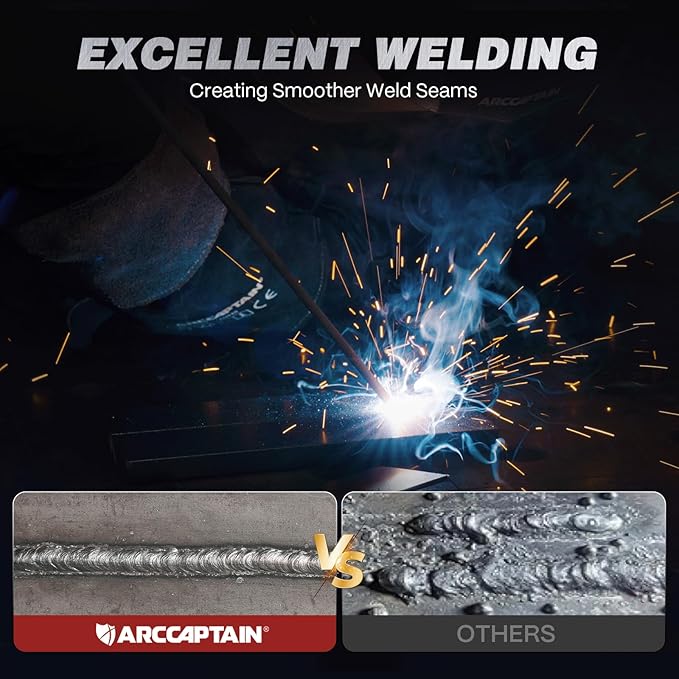 ARCCAPTAIN 250A Stick Welder, 230V Arc Welder Machine with 10PCS Rods, MMA/Lift TIG Welding Machine with Synergic Control, IGBT Inverter, Hot Start, Arc force, and Anti-Stick, Portable Welder ARC250