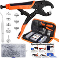 NVAAV 60-Set Snap Fastener Tool Kit, 15mm Metal Snap Buttons + Heavy Duty Pliers for Leather, Boat Cover Snaps, DIY Covers, and Canvas Snap Replacement