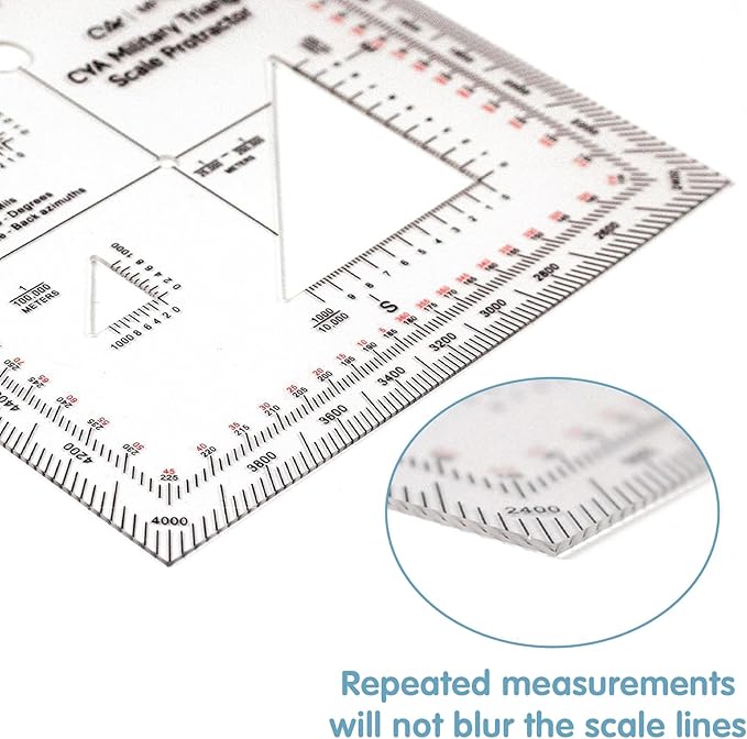 5 Inch Military Map Protractor Military Style Utm/mgrs Coordinate Scale Map Perfectly Cut Land Navigation Protractor Maps Reading and Grid Coordinate Reader