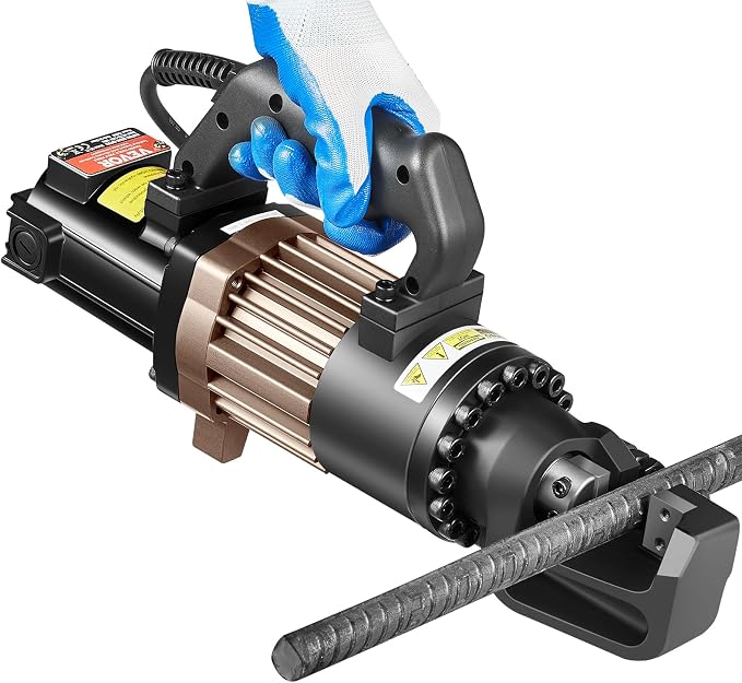 VEVOR Electric Hydraulic Rebar Cutter, 1500W Portable Rebar Cutter, Cutting up to 7/8 Inch #7 4-22mm Rebar within 2.5 Seconds, High Power Steel Rebar Cutter with Oil Can Rich Accessories,Black RC-22