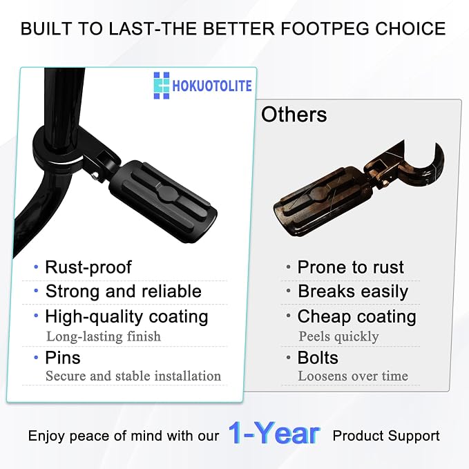 Adjustable Highway Footrests for Harley Touring 1.25" （32mm）engine guards