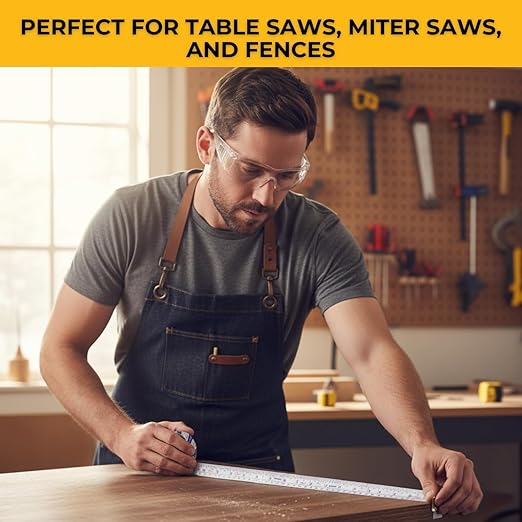 FastCap Peel & Stick Standard/Metric Measuring Tape - Perfect for Professionals and Home Improvement - Ideal for Layout & Cutting Stations - 16' Length, 7/8" Width - 01063