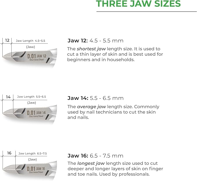 NGHIA Cuticle Nipper - D-03 JAW 12 | Stainless Steel | Durable and Sharp | Ergonomic Design | Grey Plated | Ideal for Salons and Home Use