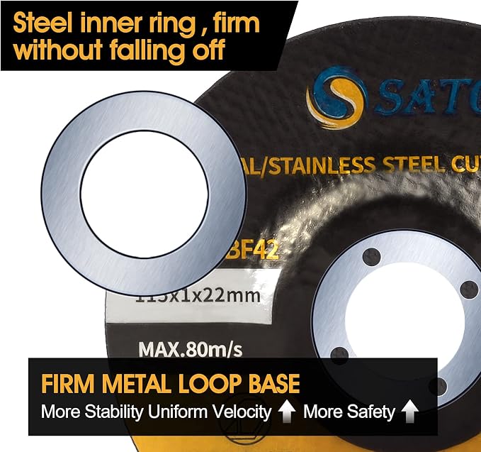S SATC 25PCS 4 1/2 Cut Off Wheel Grinder Blades 4-1/2" x .045 x 7/8" Cutting Disc Cutting Wheel Die Grinder Cut Off Blades Fits Angle Grinder Air Tool