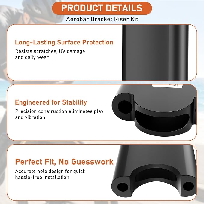 60mm Aluminum Aerobar Riser Kit, Clip On Aero Bars Armrest Handlebar Spacers for Road Bike Triathlon and Time Trial, Compatible with Profile Design 31.8mm Clamp, with M5 & M6 Mount Bolts