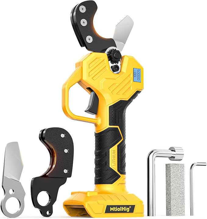 MtiolHig Cordless PVC Pipe Cutter Compatible with DEWALT 20v Battery, 1-5/8" (32mm) Pipe Cutter Tool Brushless Motor Tubing Cut 240W (Tool Only）