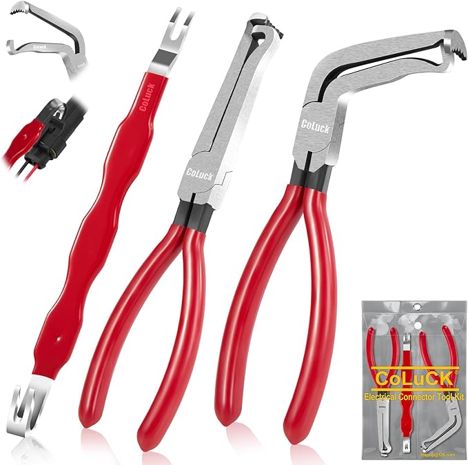 3Pcs Electrical Disconnect Pliers, Upgrade Electrical Connector Pliers, Automotive Electrical Connector Removal Tool, Automotive Electrical Terminal Connector Separator Removal Tool for Cars