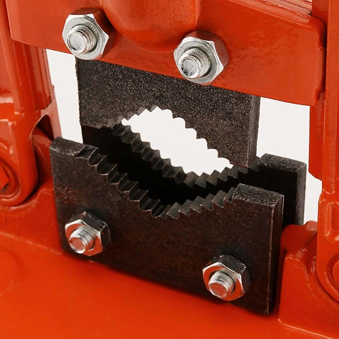 2 Pack 0.4 to 2.4 Inches Heavy Duty Pipe Vise, Forged Bench Yoke Pipe Vice Threader Pipe Plumbing Vise for Cutting, Fixing Pipes from 10 to 60mm, Orange
