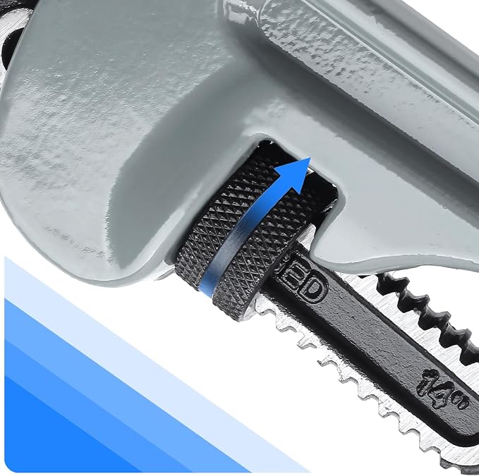 Aluminum Pipe Wrench Set, 10 Inches, 14 Inches, 18 Inches Adjustable Plumbing Tools for Professional Plumbers