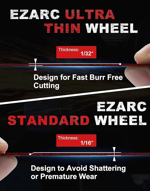 EZARC Cut Off Wheels 24 Pack, 3” x 1/32” x 3/8” Cutting Wheel, Metal & Stainless Steel Cutting Disc for Die Grinder, (Upgraded Thin Design)