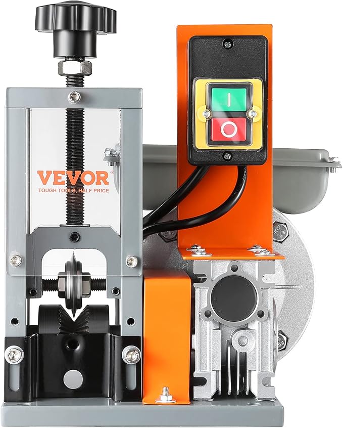 VEVOR Electric Wire Stripping Machine, 0.06''-1.18'' Automatic Wire Stripper, 180 W, 60 ft/min with Visible Stripping Depth Reference Electric Wire Stripper, Copper Stripper