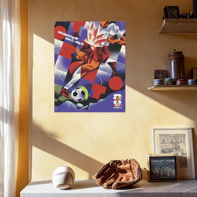 FIFA World Cup 2026 City Puzzle Toronto Poster Wooden Jigsaw Puzzle, 200 Pieces Official Soccer Sports Game Gift for Men Women, Adults Home Decoration Puzzle, 9.3x11.8''