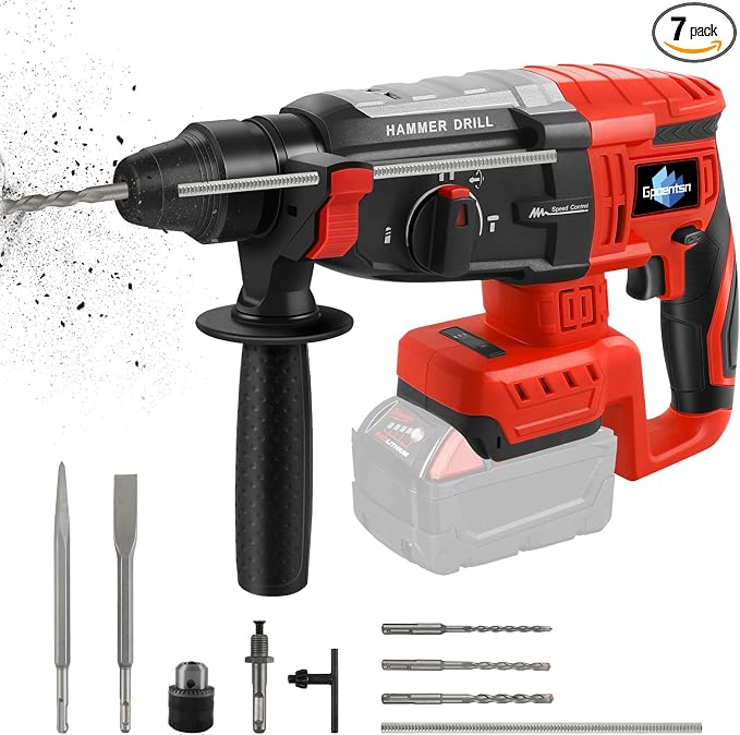 Cordless Rotary Hammer Drill (Tool Only) Compatible with Milwaukee M18 | 2.6J Impact | SDS-Plus Chuck | 4-Mode | Brushless Motor (Battery not Included)