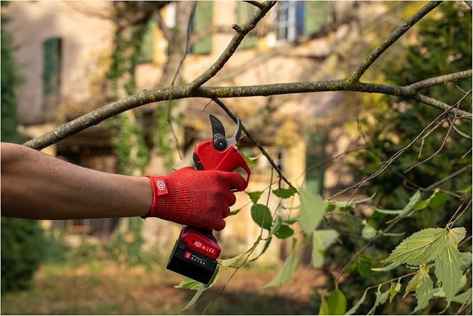 FELCO 2e Electric Pruning Shears with Cut Shield Safety, F-Tech Coated Blade, 10.8V Lithium Battery – Professional Cordless Garden Pruner