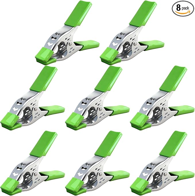 SWANLAKE 8 PCS 6" inch Spring Clamp, Heavy Duty Spring Metal Spring Clamps, 2.5"-inch Jaw opening(6inch 8-Piece)