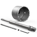 DAYDOOR 3-1/8'' (80mm) Concrete Hole Saw with SDS Plus Shank Adapter, Tungsten Carbide Tipped Masonry Hole Saw, Heavy Duty Concrete Core Drill Bit for Brick, Cement Wall, and Stone