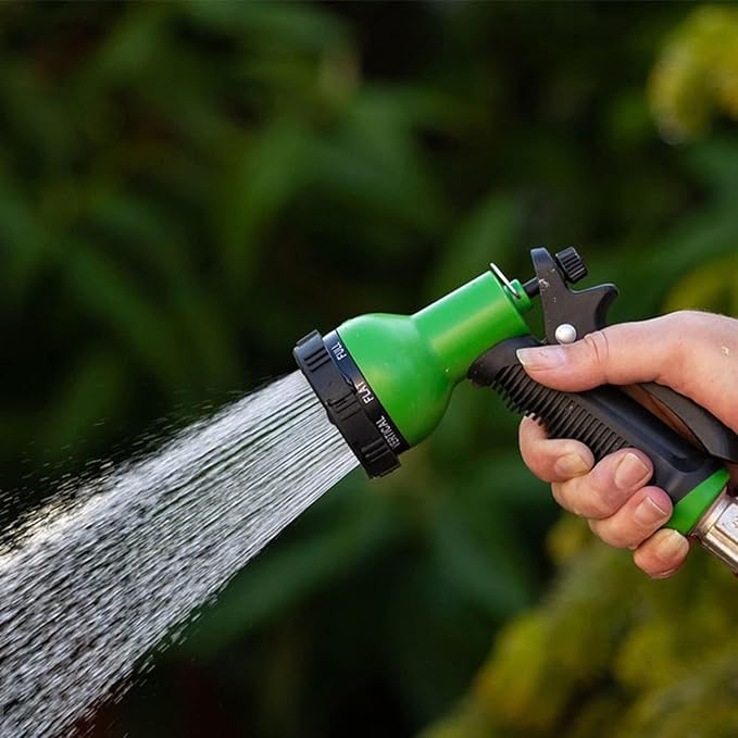Garden Hose Nozzle Sprayer: 10 Watering Patterns Spray Nozzles Heavy Duty Hose Head Hose Attachment (Green)