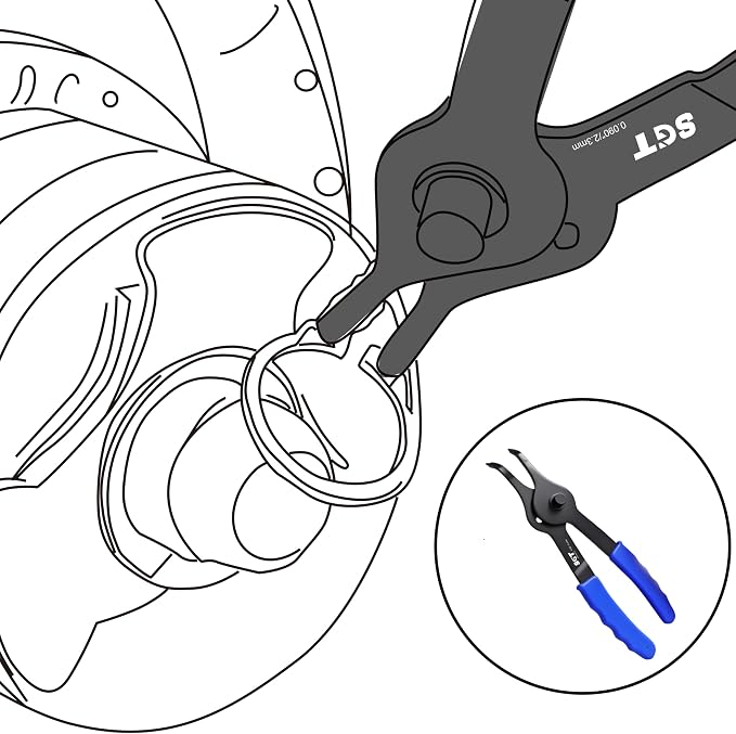 14pcs Snap Ring Pliers Set, Internal and External Circlip C Clip Pliers Kit