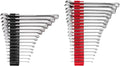 TEKTON Combination Wrench Set, 34-Piece | WCB95302 | (1/4 - 1 in., 6 - 24 mm), Modular Organizers, Chrome Finish