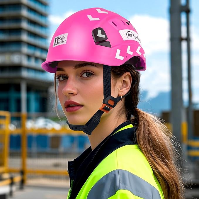 Construction Safety Helmet ABS Hard Hat Adjustable Ventilation System Hardhats Industrial Work Head Protection for Men Certified ANSI/ISEA Z89.1