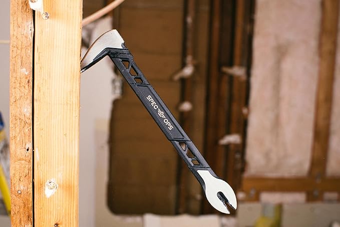 Spec Ops Tools Nail Puller Cats Paw Pry Bar, High-Carbon Steel, for Woodworking & Remodeling, 8, 10 Inch Combo Pack