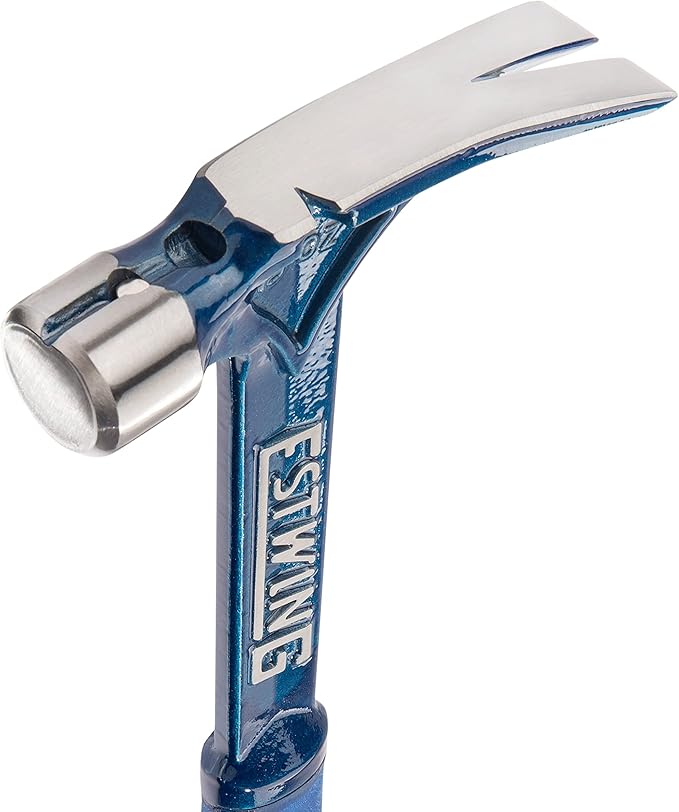 ESTWING Ultra Series Hammer - 15 oz USA Made Short Handle Rip Claw Framing Hammer with Smooth Face & Shock Reduction Grip - E6-15SR