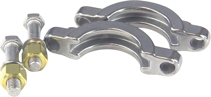 HFS(R) 2PCS, 1.5" High Pressure Tri Clamp Sanitary Clover for Tri Clamp Fitting Connection, Stainless Steel 304